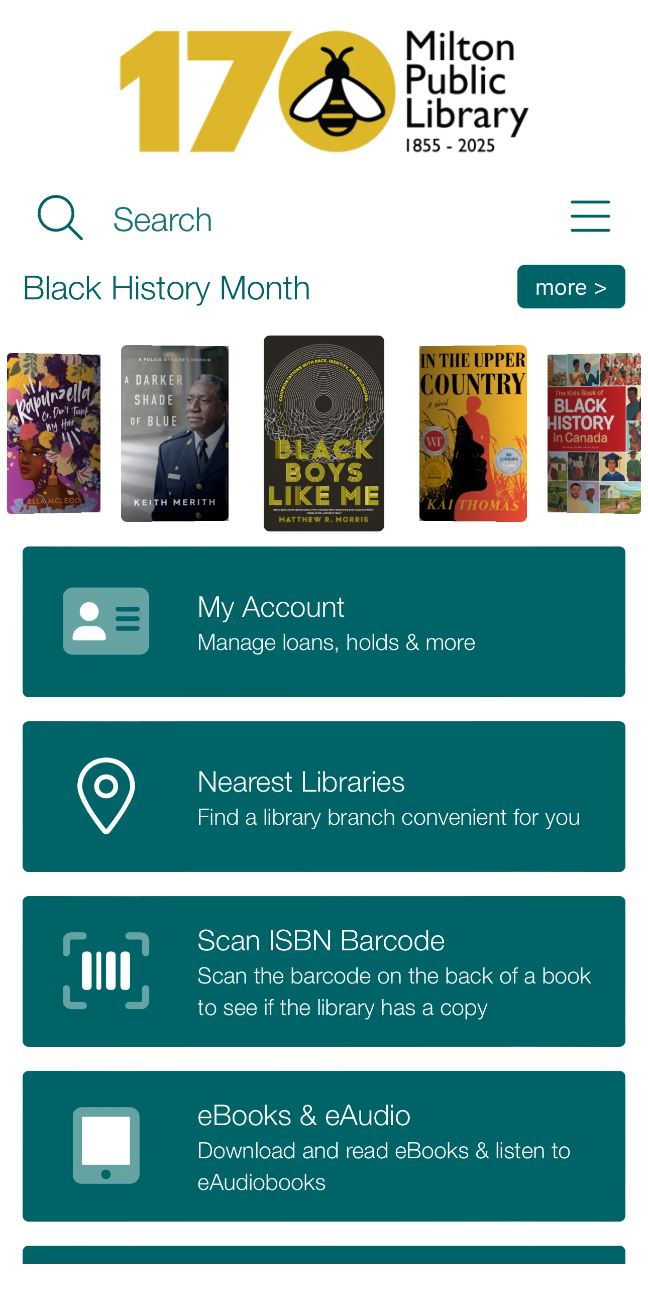 Milton Public Library | Indus Appstore | Screenshot