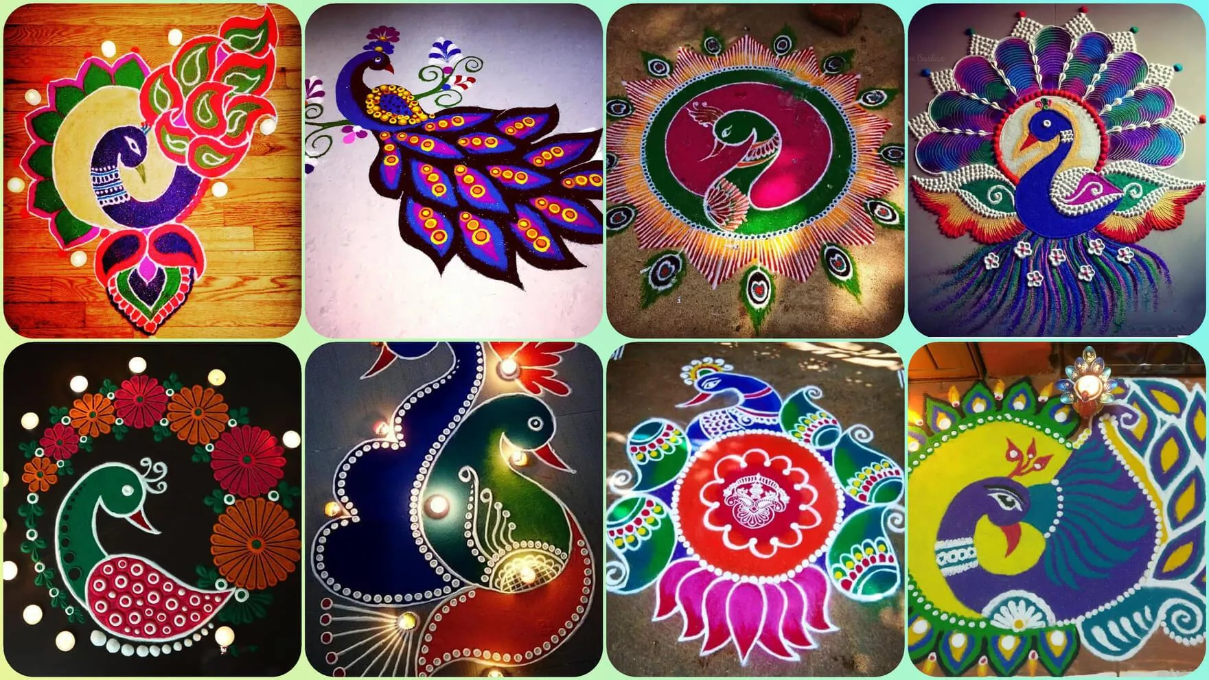 Peacock Rangoli Designs | Indus Appstore | Screenshot