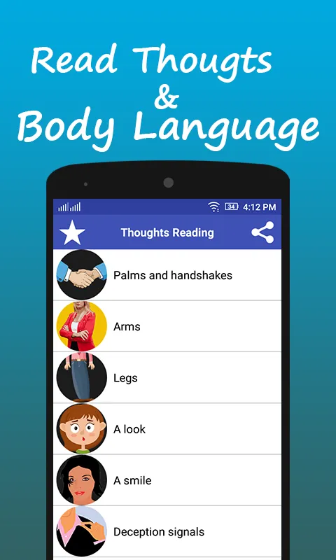 Read Thoughts - Body Language  | Indus Appstore | Screenshot