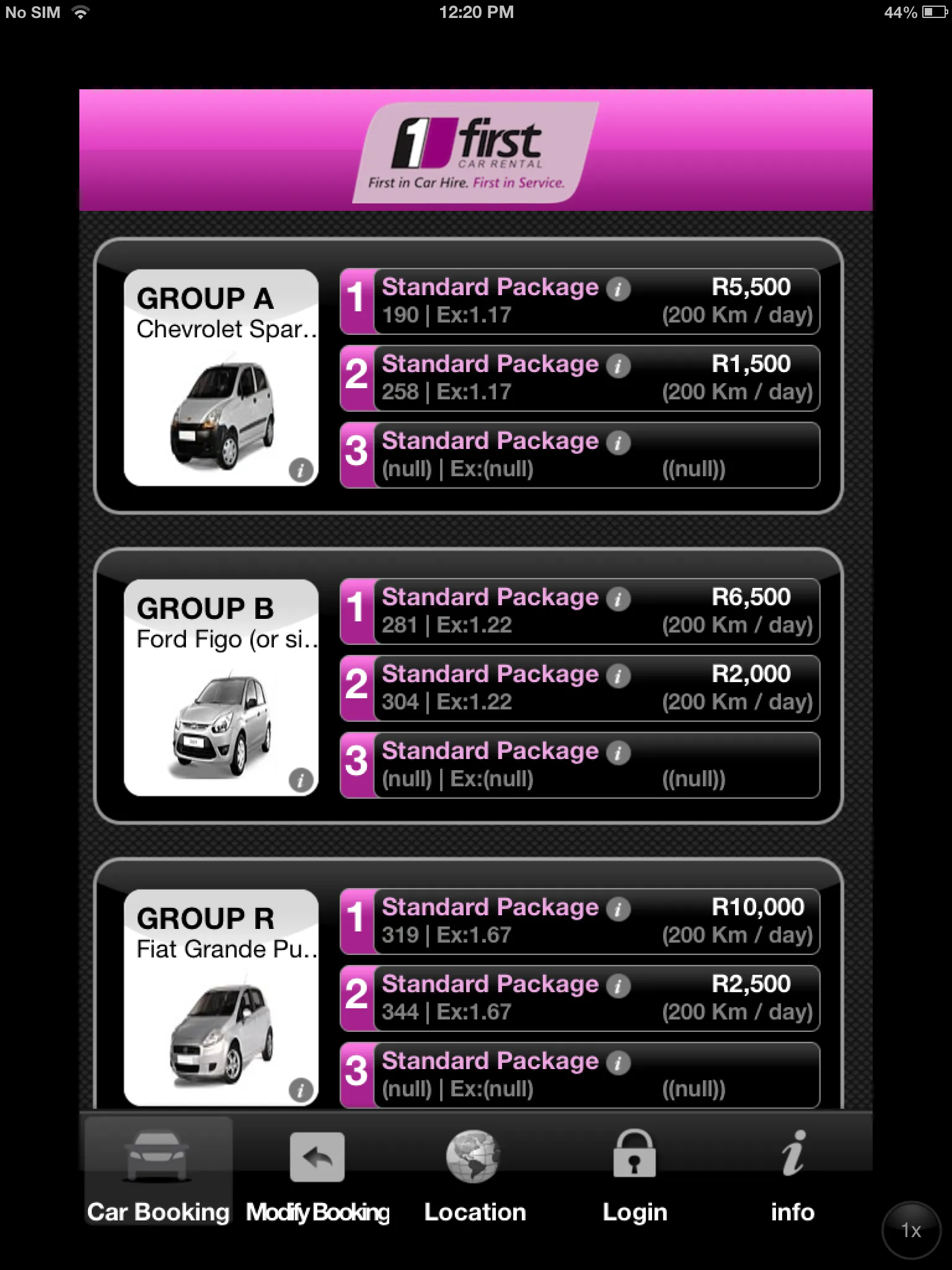 First Car Rental Booking App | Indus Appstore | Screenshot