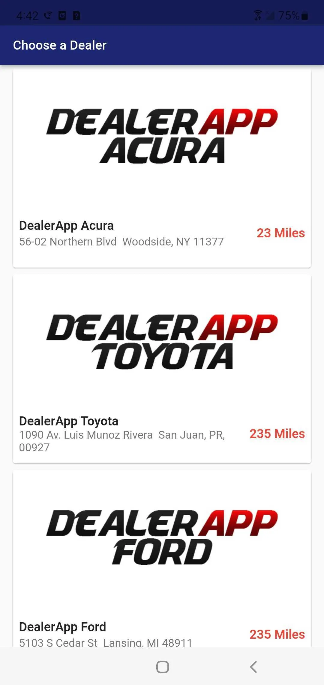 Dealerapp Vantage Motors | Indus Appstore | Screenshot