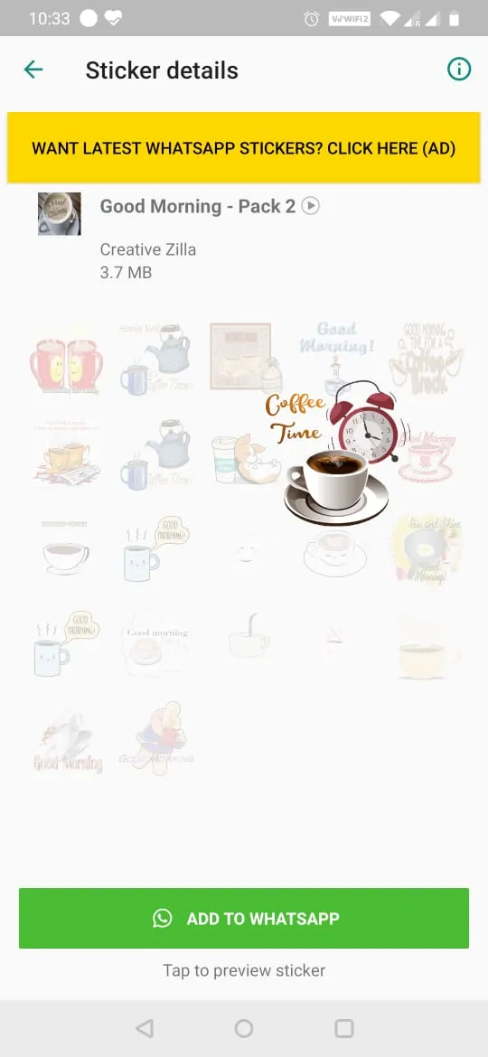 Animated Good Morning Stickers | Indus Appstore | Screenshot