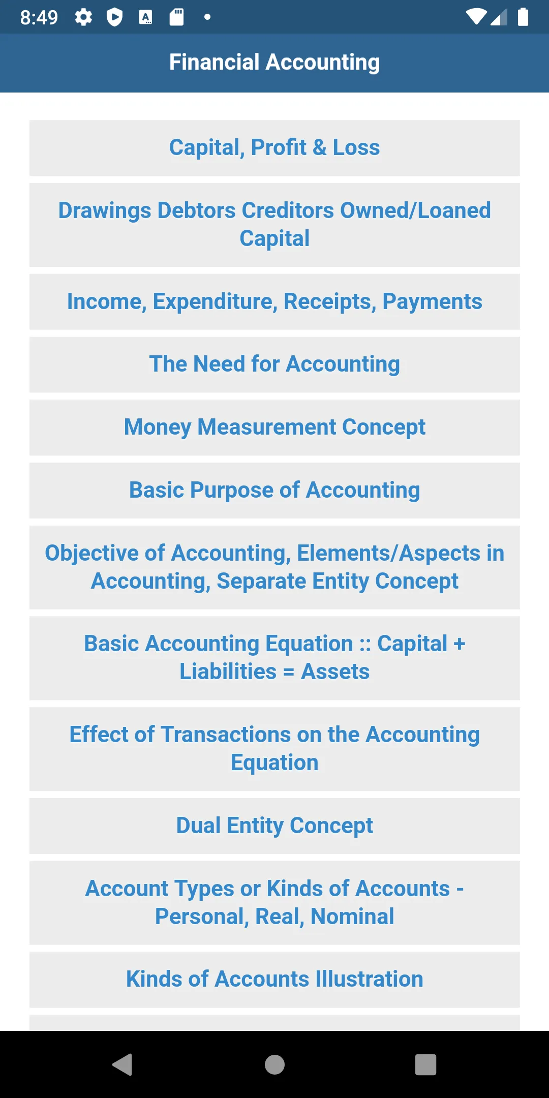 Financial Accounting | Indus Appstore | Screenshot