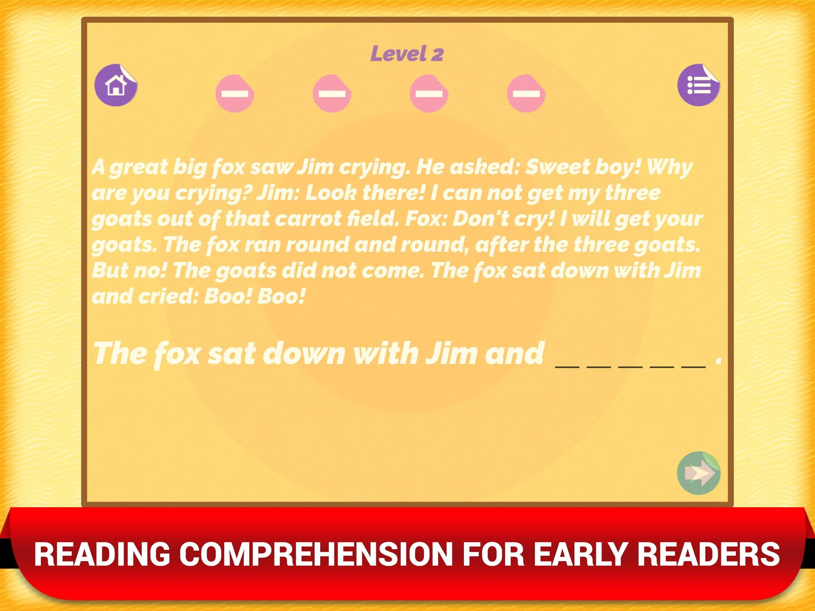 Reading Comprehension Games | Indus Appstore | Screenshot