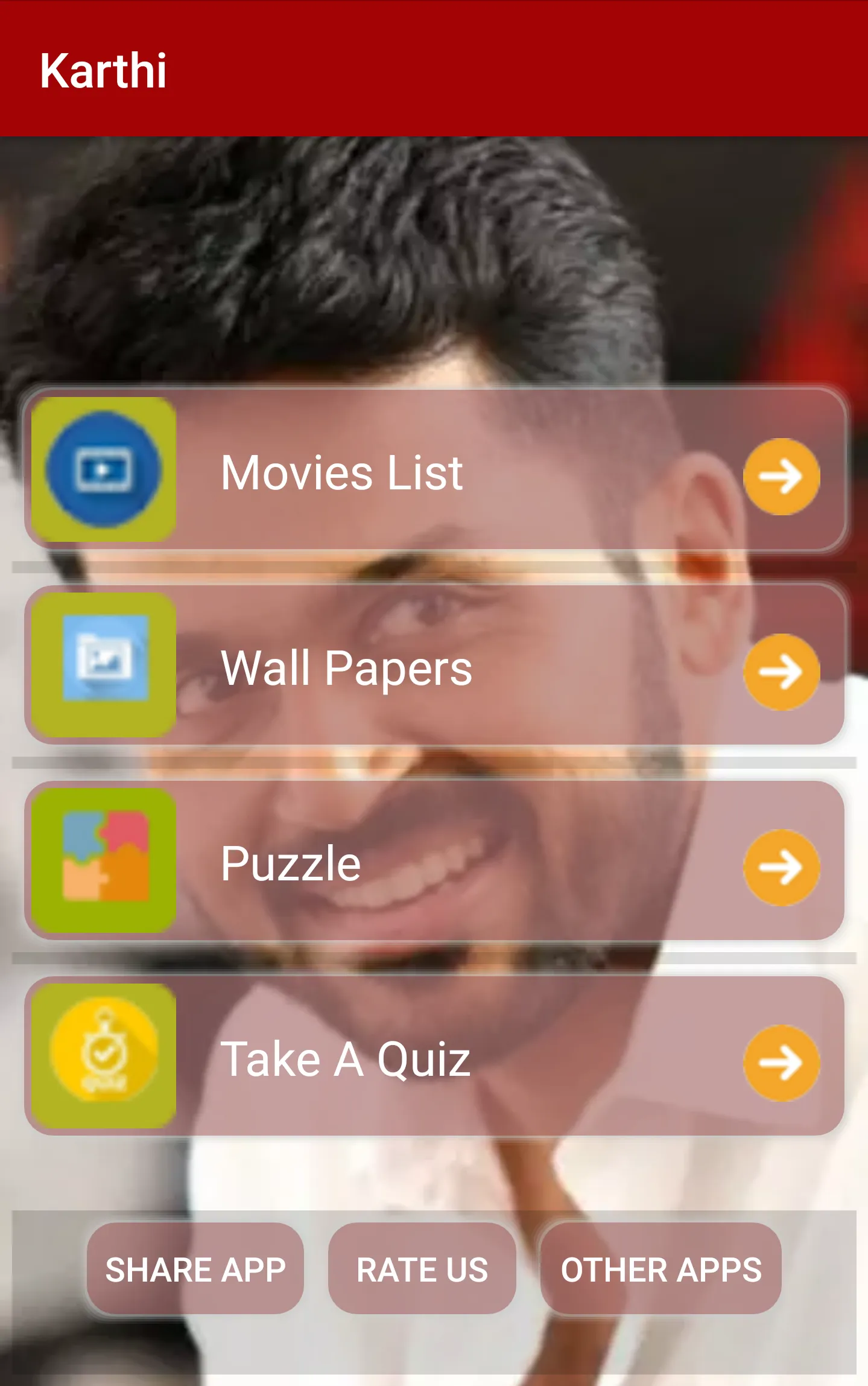 Karthi Movies-Wallpapers,Quiz | Indus Appstore | Screenshot