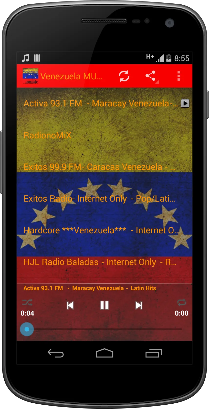 Venezuela MUSIC Radio | Indus Appstore | Screenshot