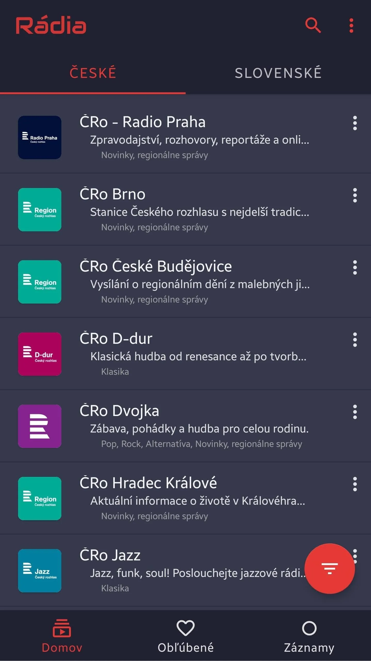 Czech and Slovak radios | Indus Appstore | Screenshot