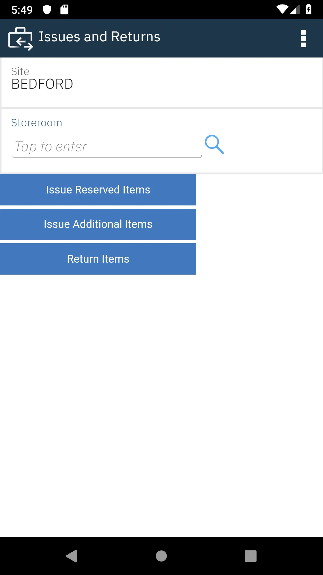 IBM Maximo Issues Returns | Indus Appstore | Screenshot