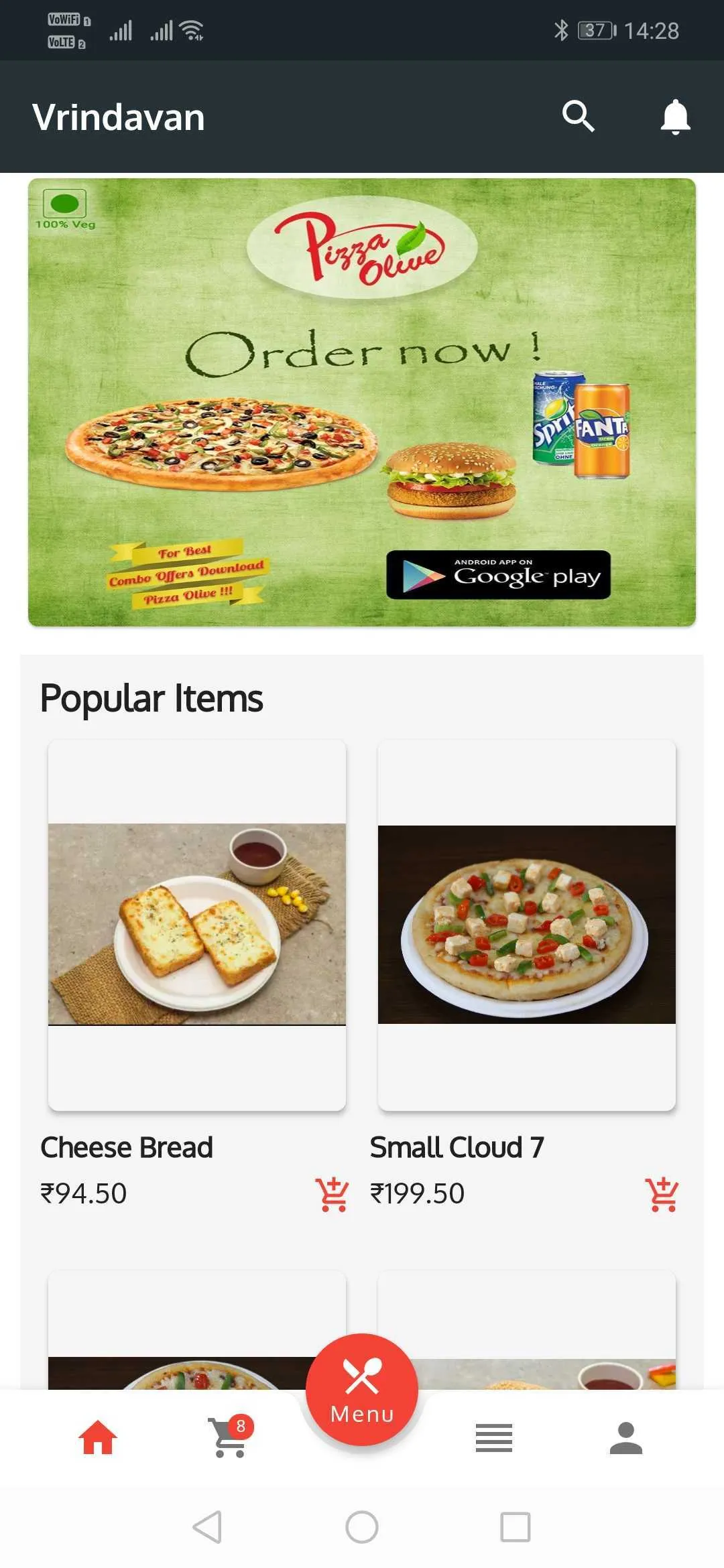 Pizza Olive - Online Order | Indus Appstore | Screenshot