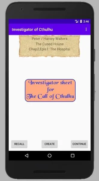 Investigator sheet for CoC | Indus Appstore | Screenshot