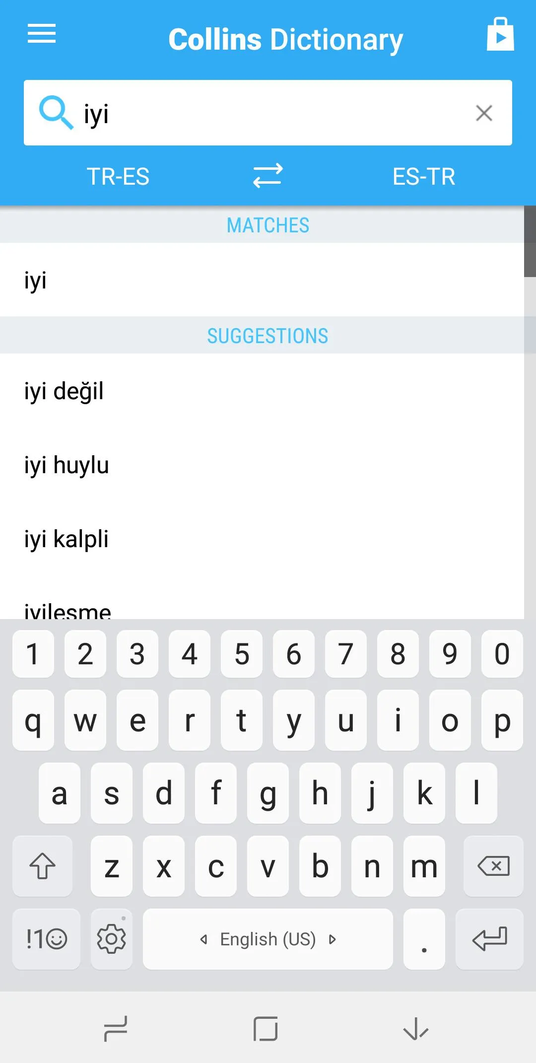 Spanish-Turkish Dictionary | Indus Appstore | Screenshot