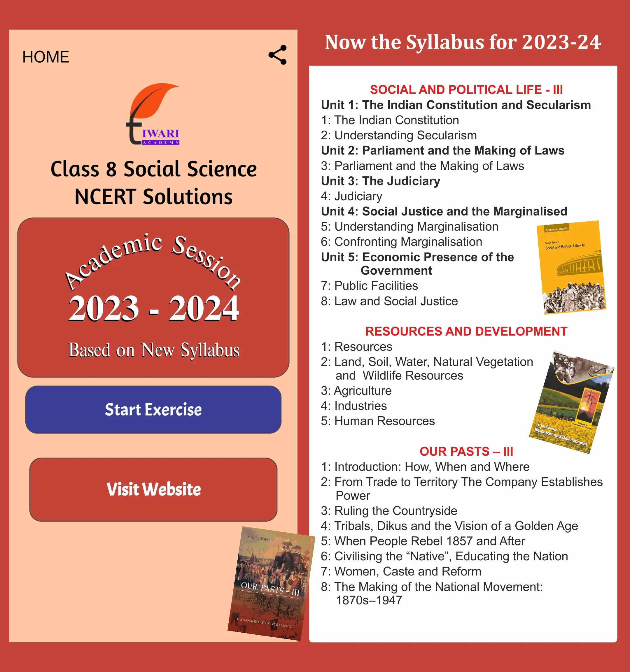 Class 8 Social Science 2023-24 | Indus Appstore | Screenshot