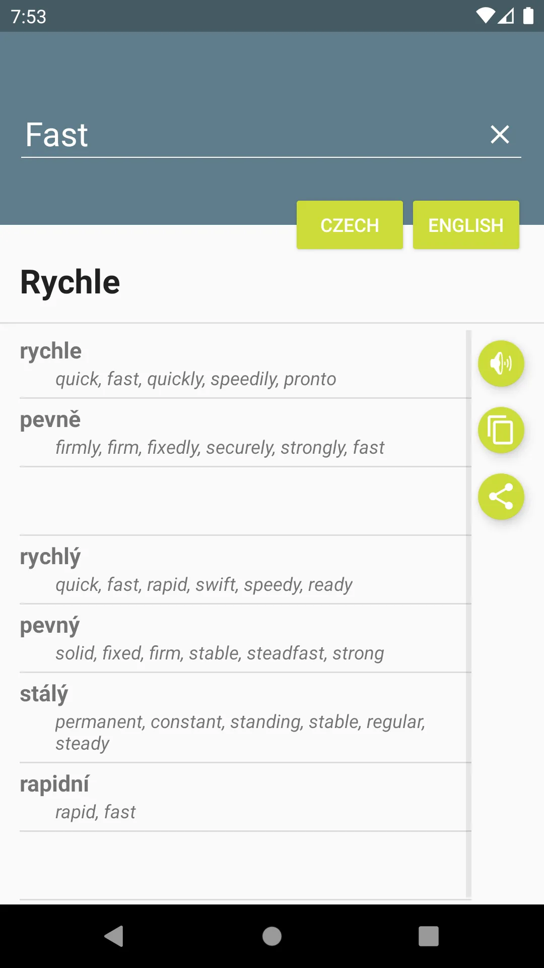 Czech-English Dictionary | Indus Appstore | Screenshot