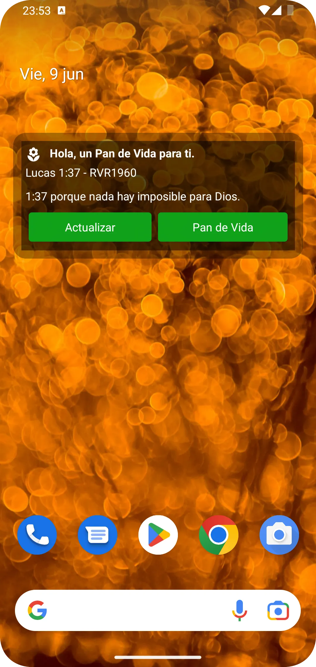 Pan de Vida con Widget. | Indus Appstore | Screenshot