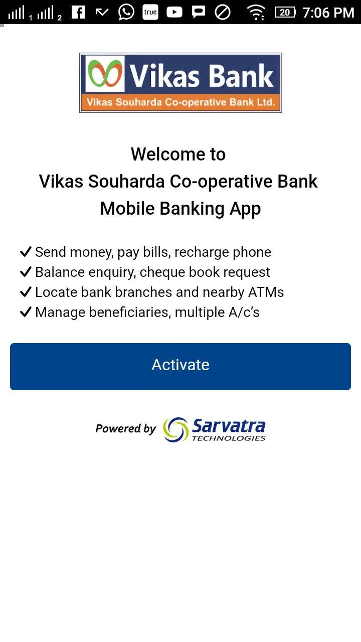 Vikas Bank Mobile Banking | Indus Appstore | Screenshot