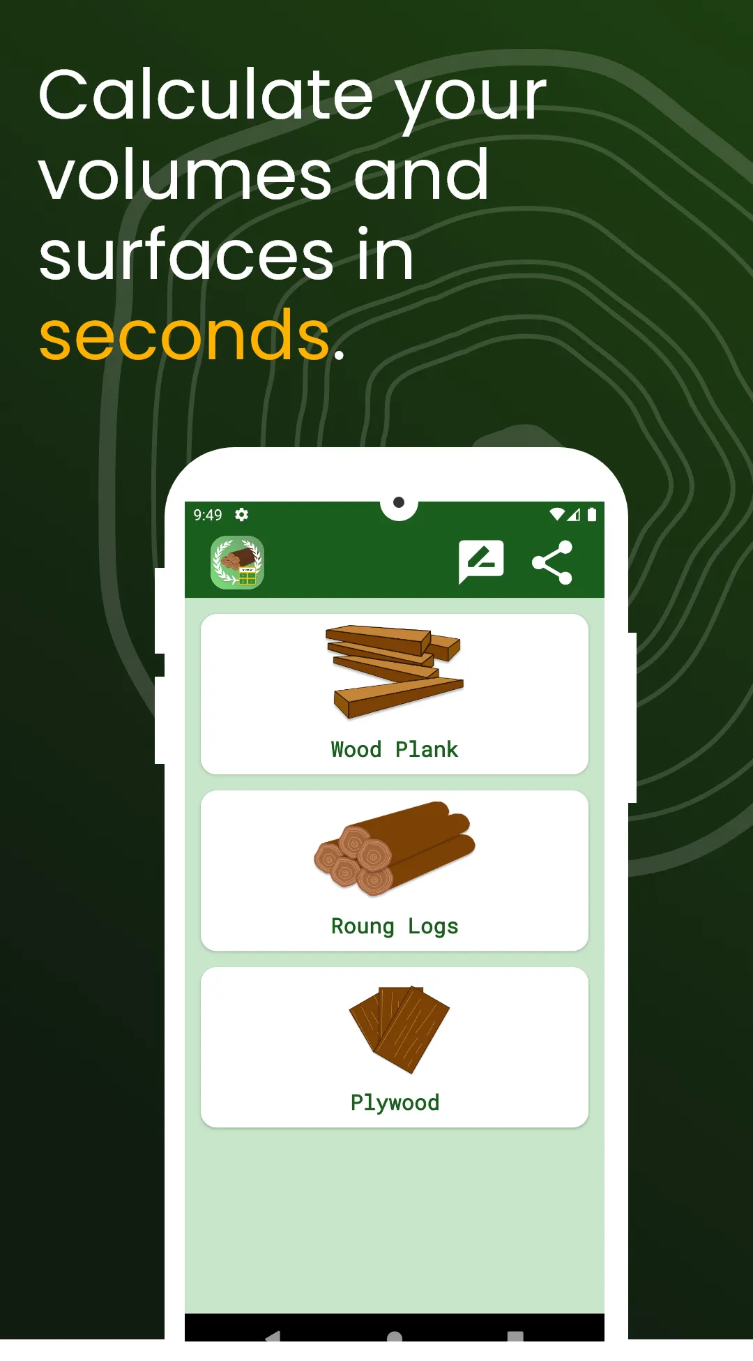 Wood Volume Calculator | Indus Appstore | Screenshot