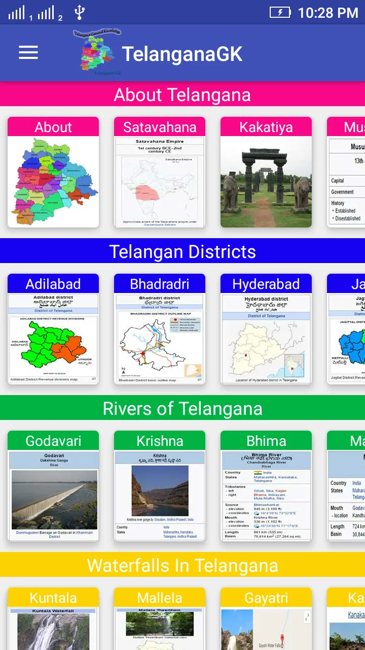 Telangana GK | Indus Appstore | Screenshot