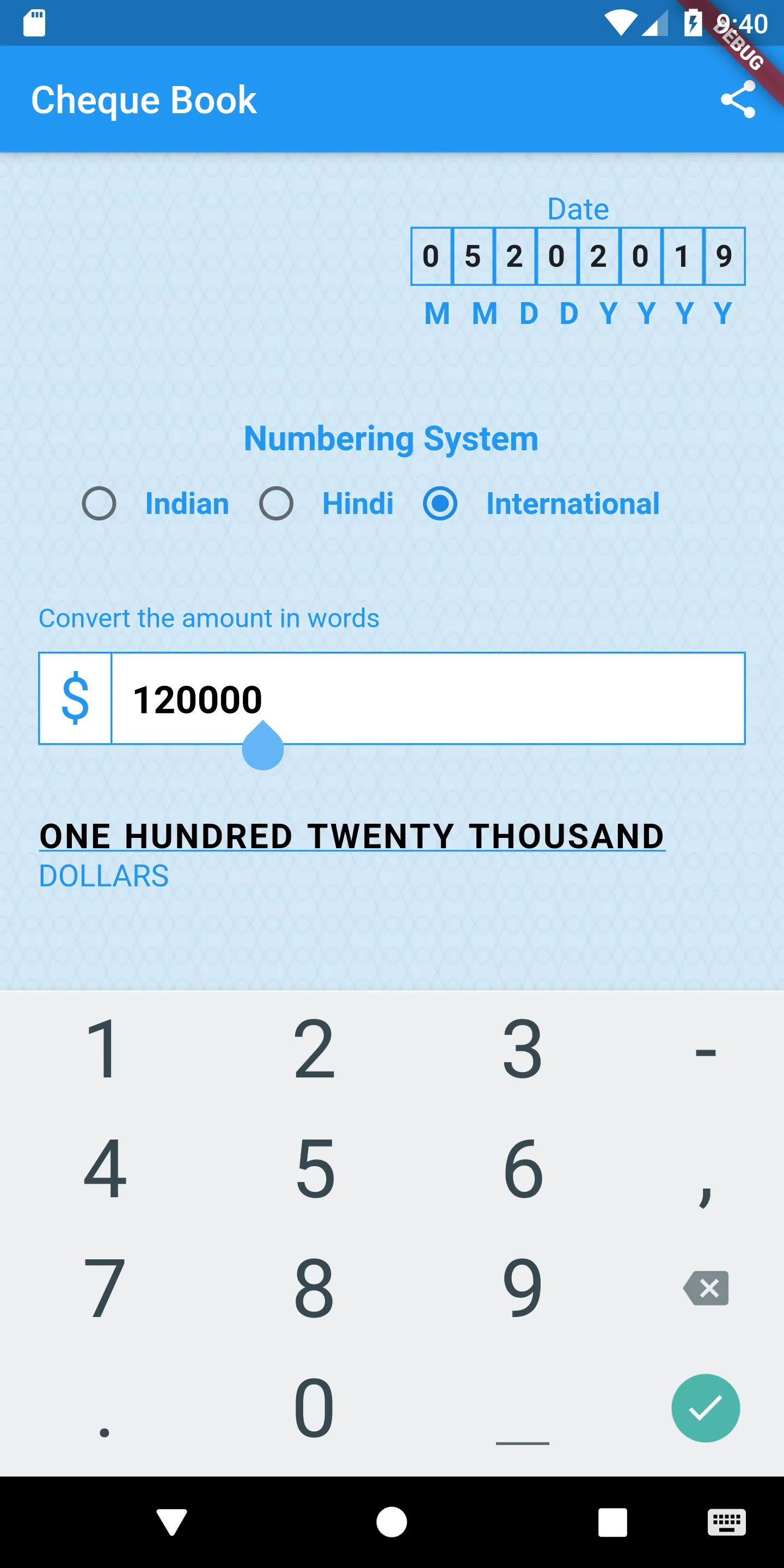 Cheque Book | Indus Appstore | Screenshot