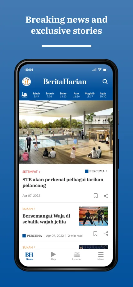 Berita Harian.sg | Indus Appstore | Screenshot