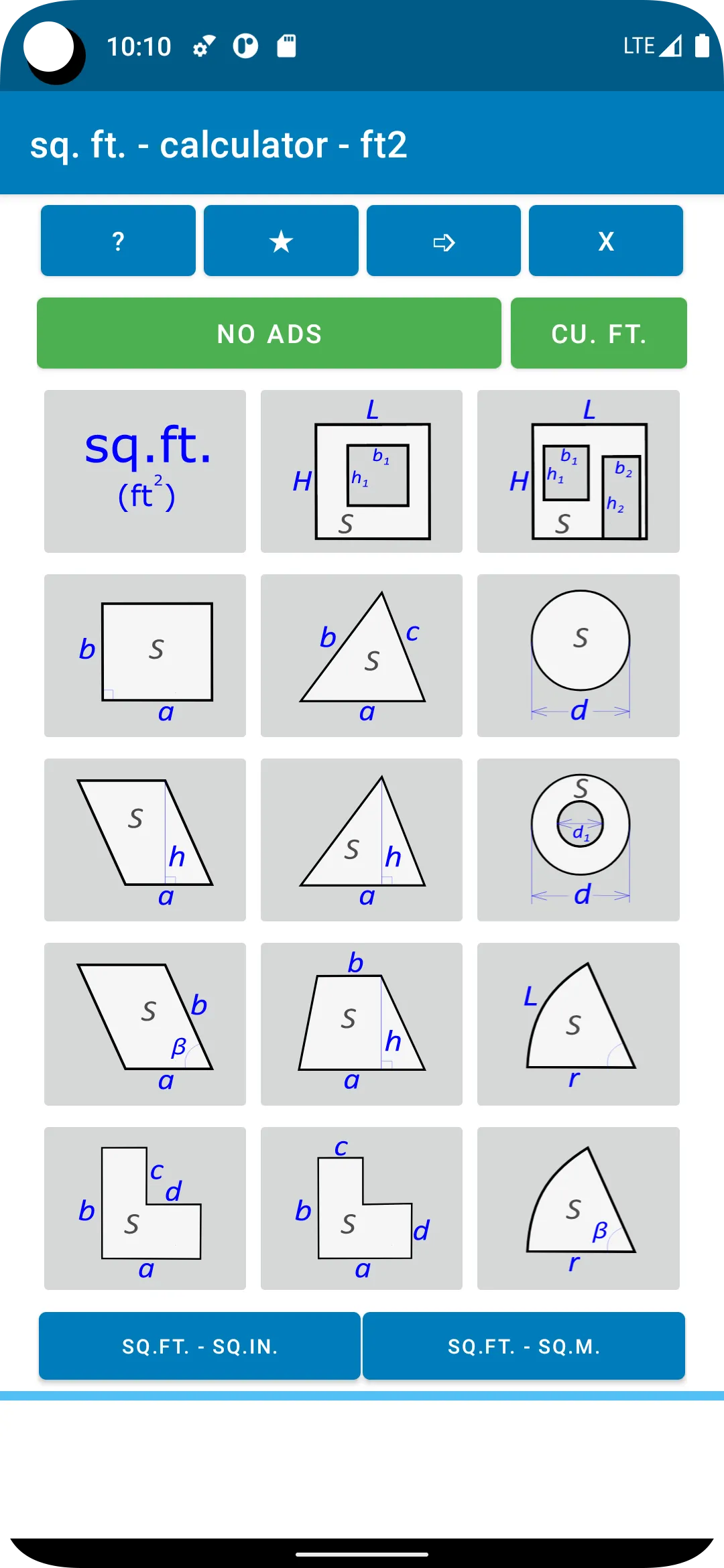 sq. ft. - calculator - ft2 | Indus Appstore | Screenshot