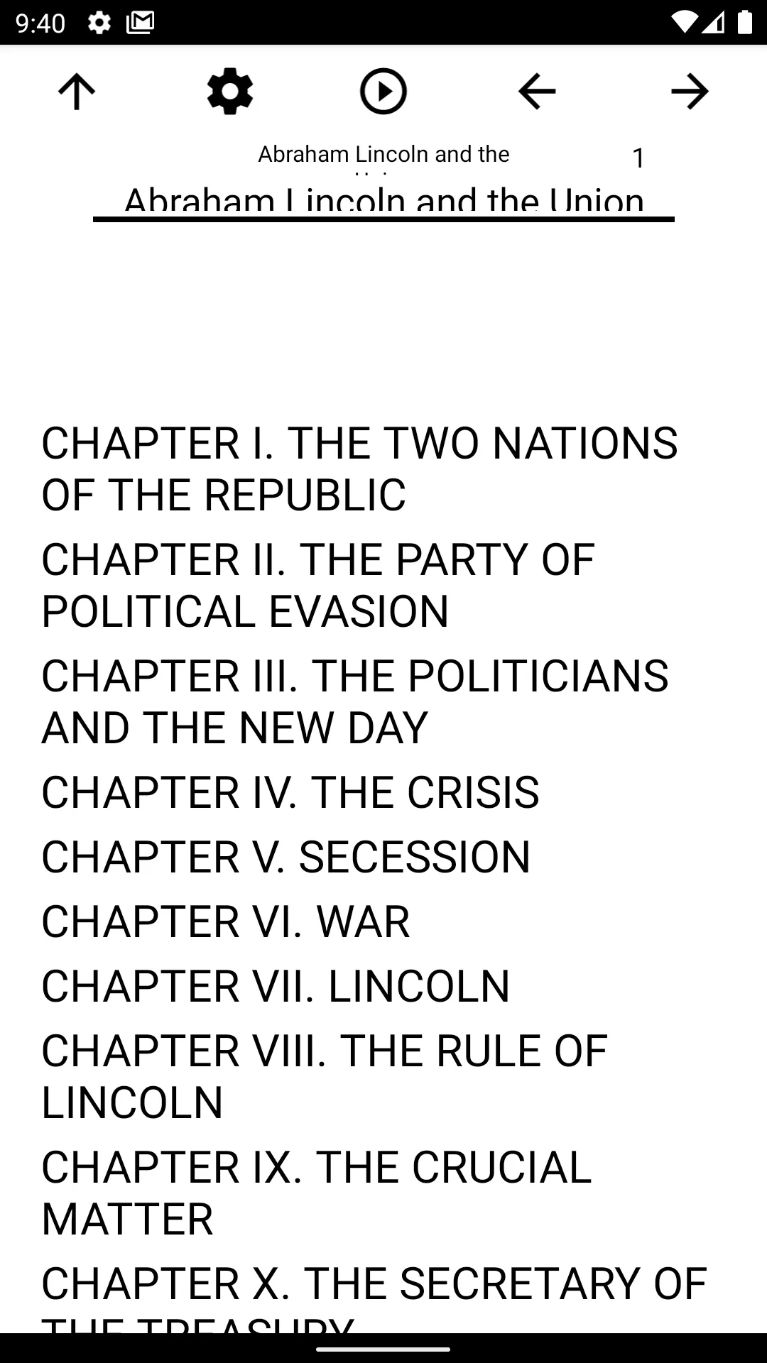 Book, Abraham Lincoln and the  | Indus Appstore | Screenshot