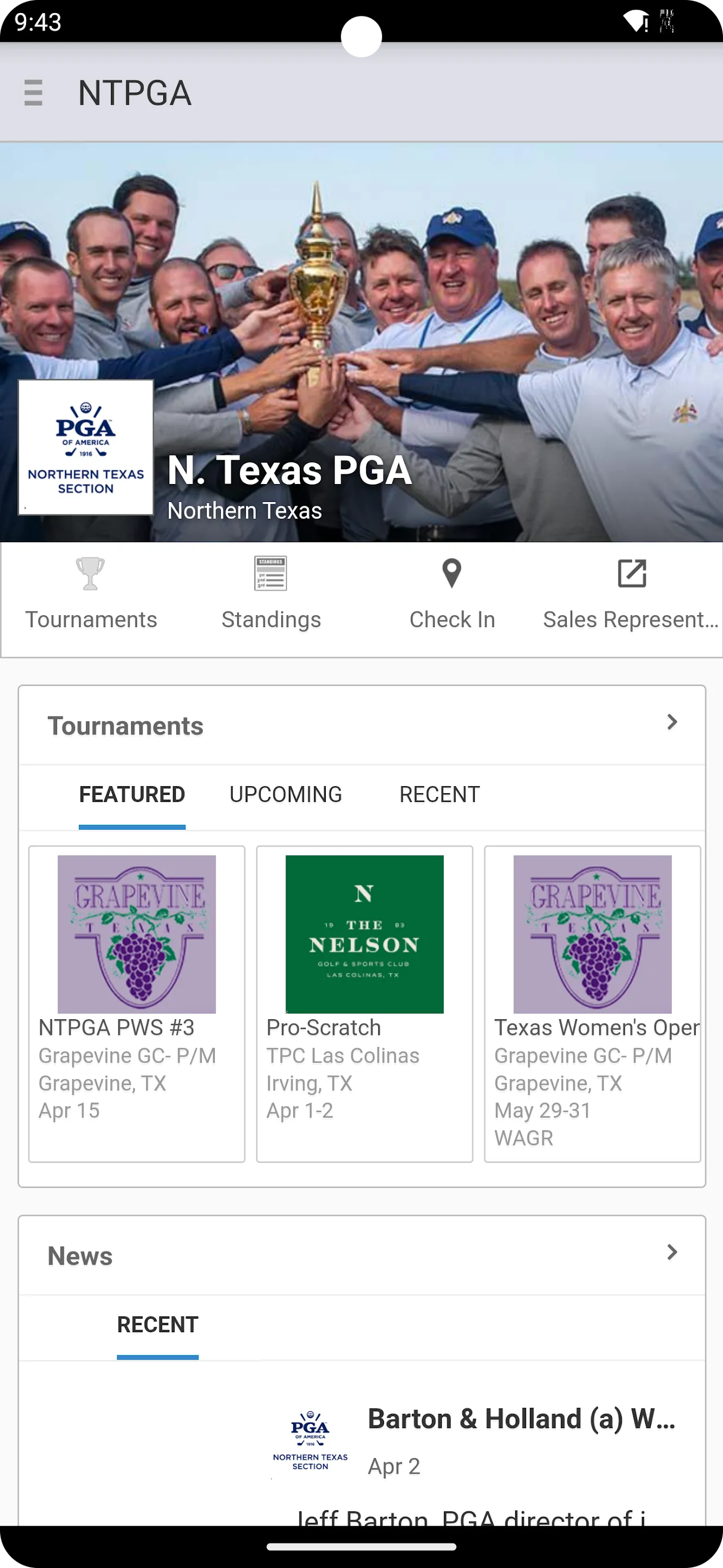 Northern Texas PGA | Indus Appstore | Screenshot