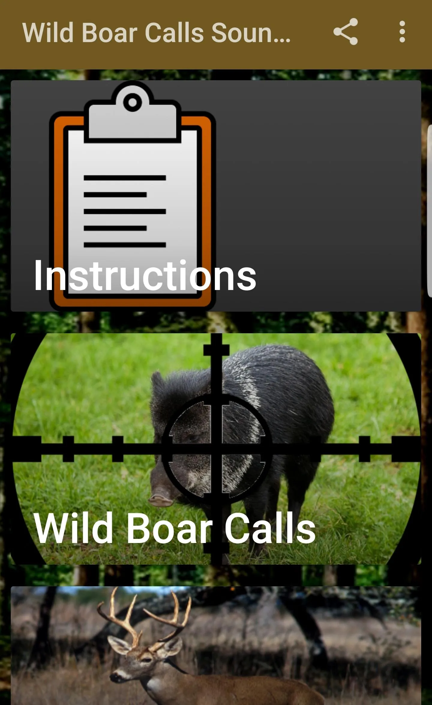 Wild Boar Hunting Calls | Indus Appstore | Screenshot