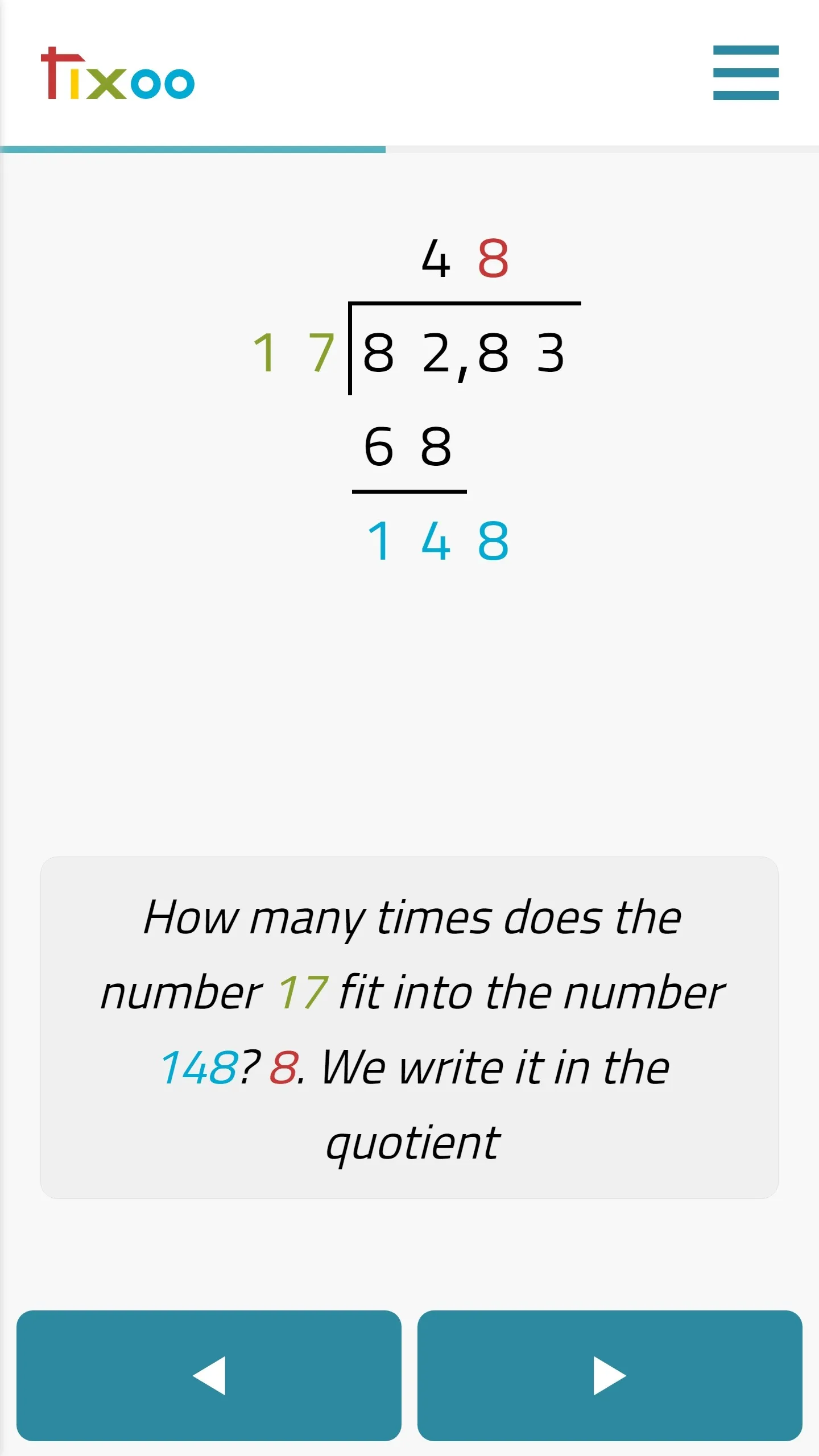 Tixoo - Long division | Indus Appstore | Screenshot