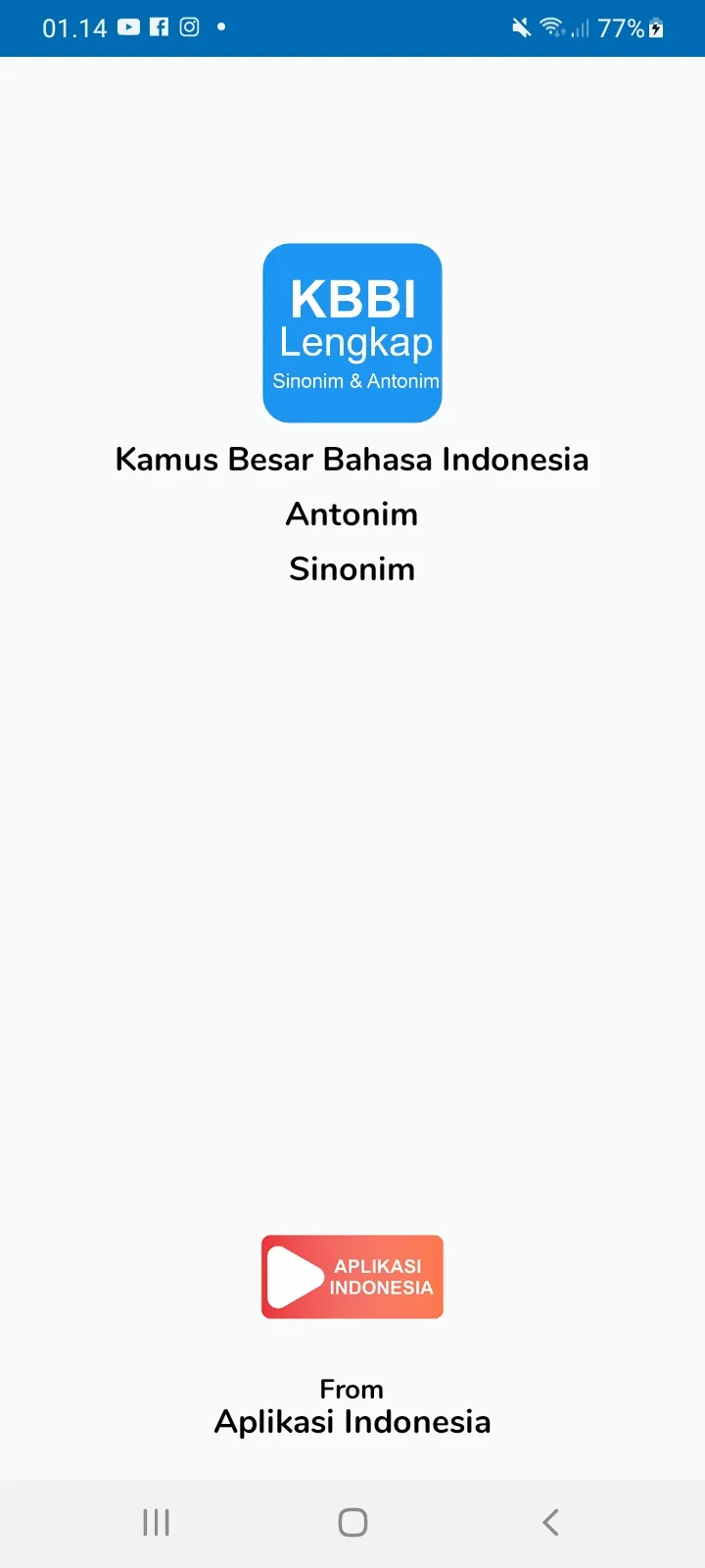 KBBI Lengkap, Antonim, Sinonim | Indus Appstore | Screenshot