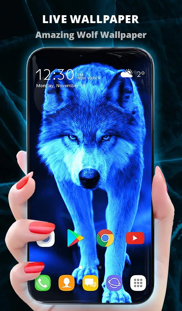 Ice Wallpaper + Keyboard: Wolf | Indus Appstore | Screenshot