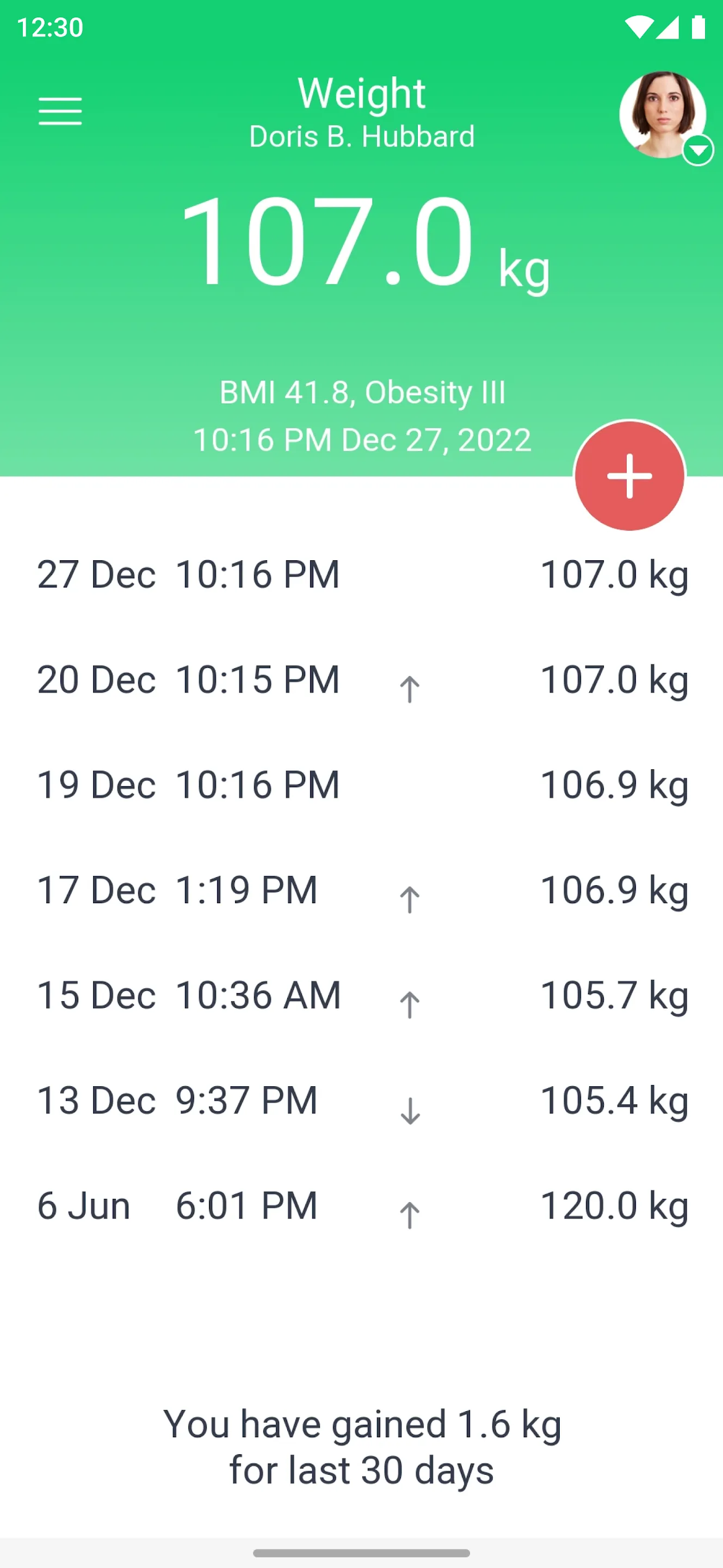 Weight Diary, BMI, Composition | Indus Appstore | Screenshot