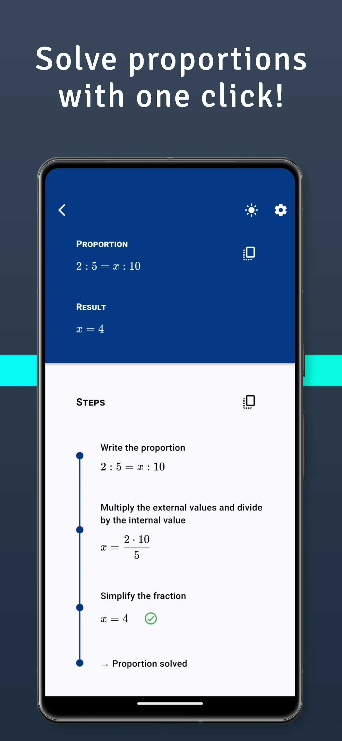 Solve proportions | Indus Appstore | Screenshot