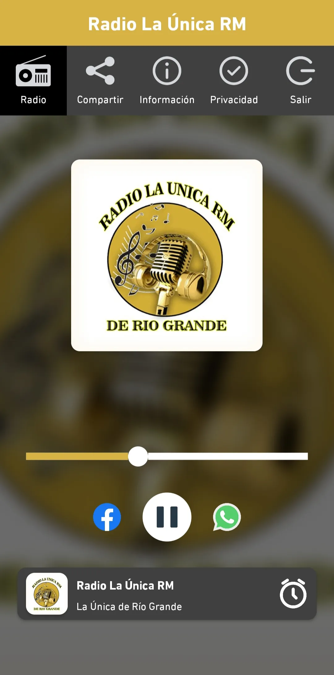 Radio La Única RM | Indus Appstore | Screenshot