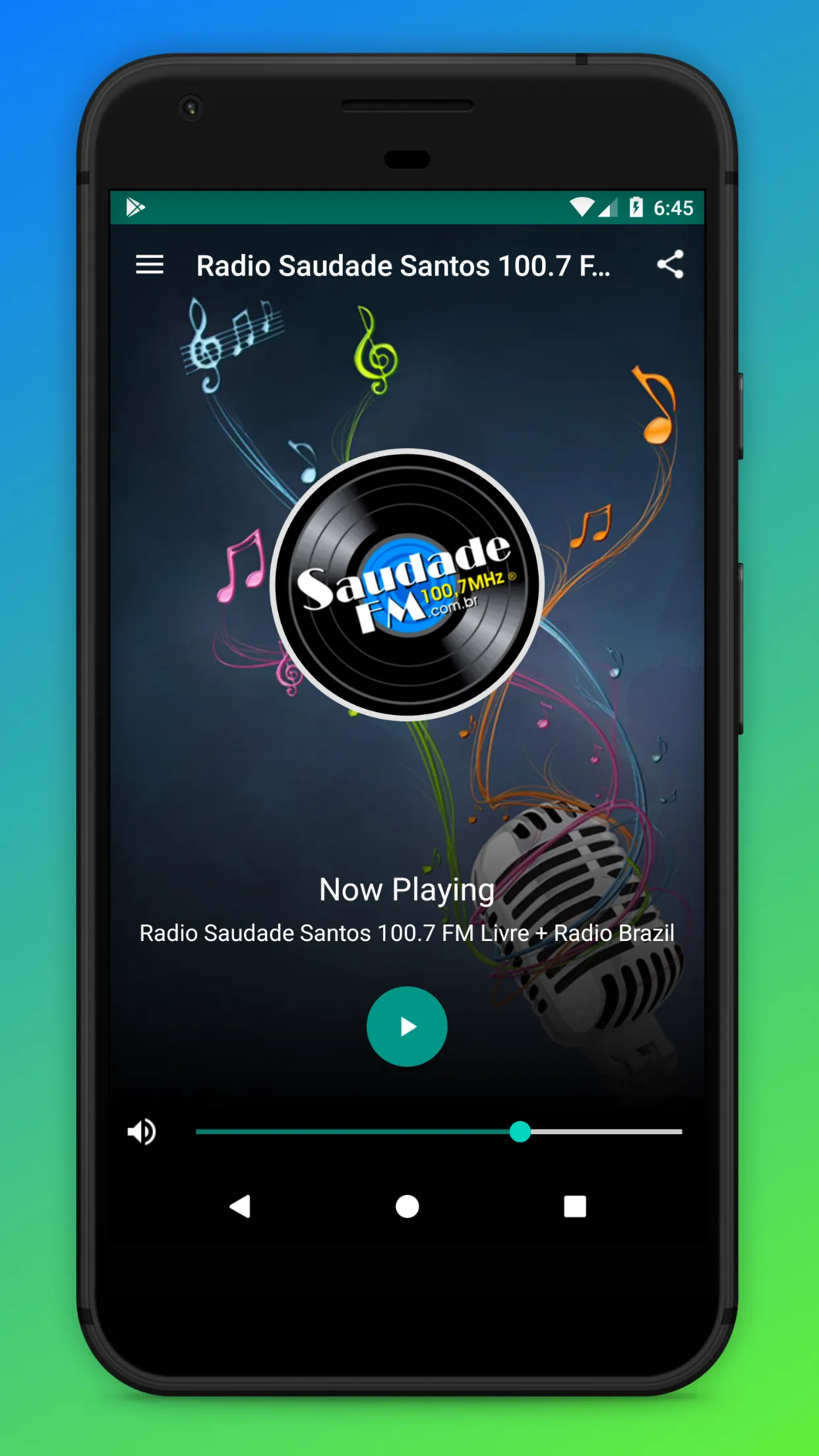 Radio Saudade FM 99.7 Santos | Indus Appstore | Screenshot