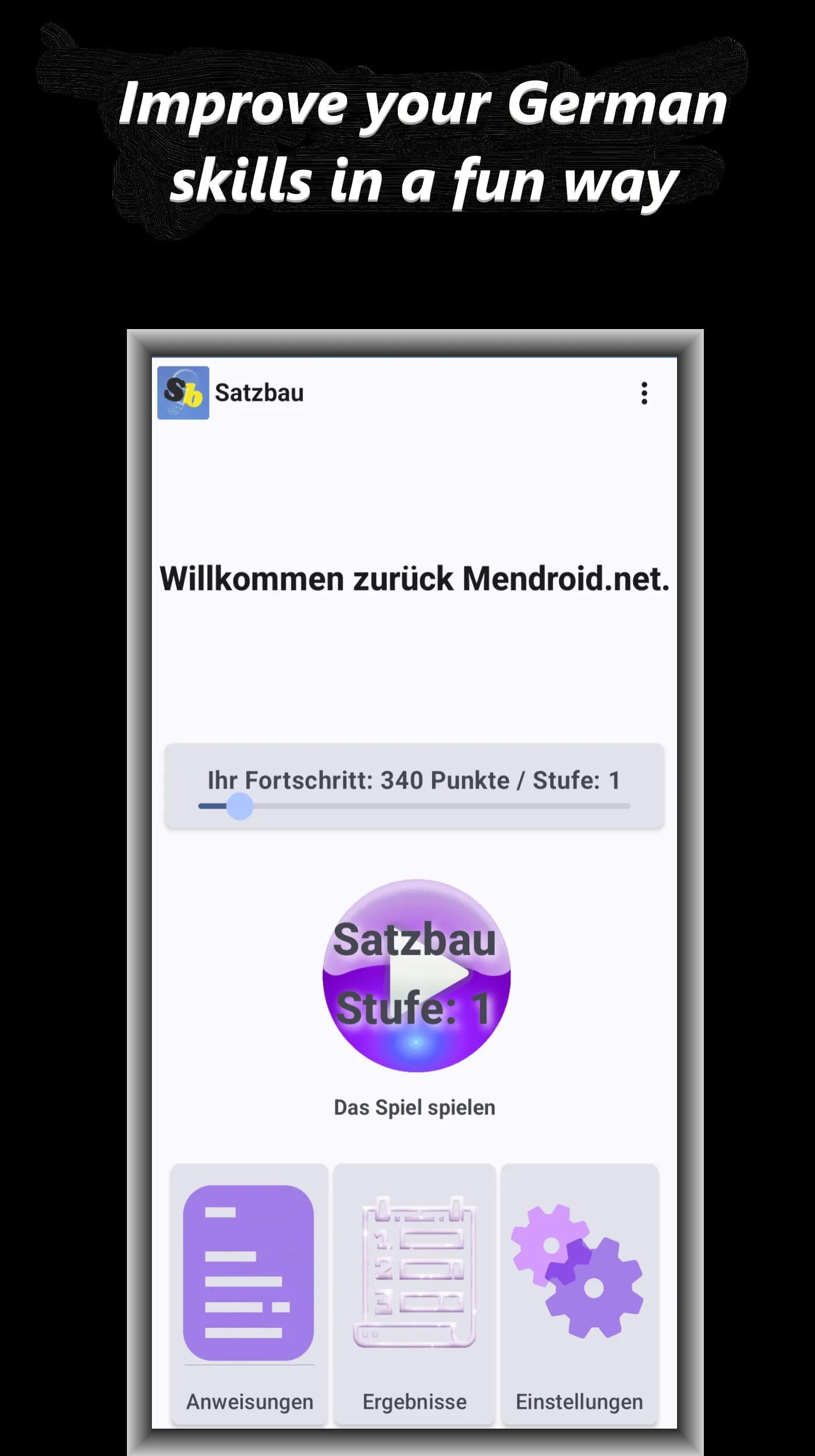 German sentence learn: Satzbau | Indus Appstore | Screenshot