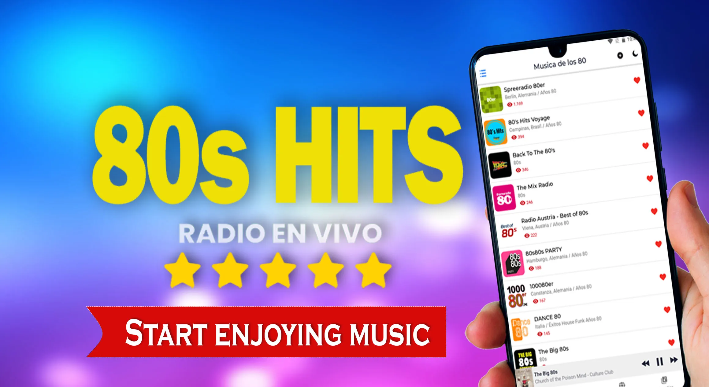 Musica de los 80 | Indus Appstore | Screenshot