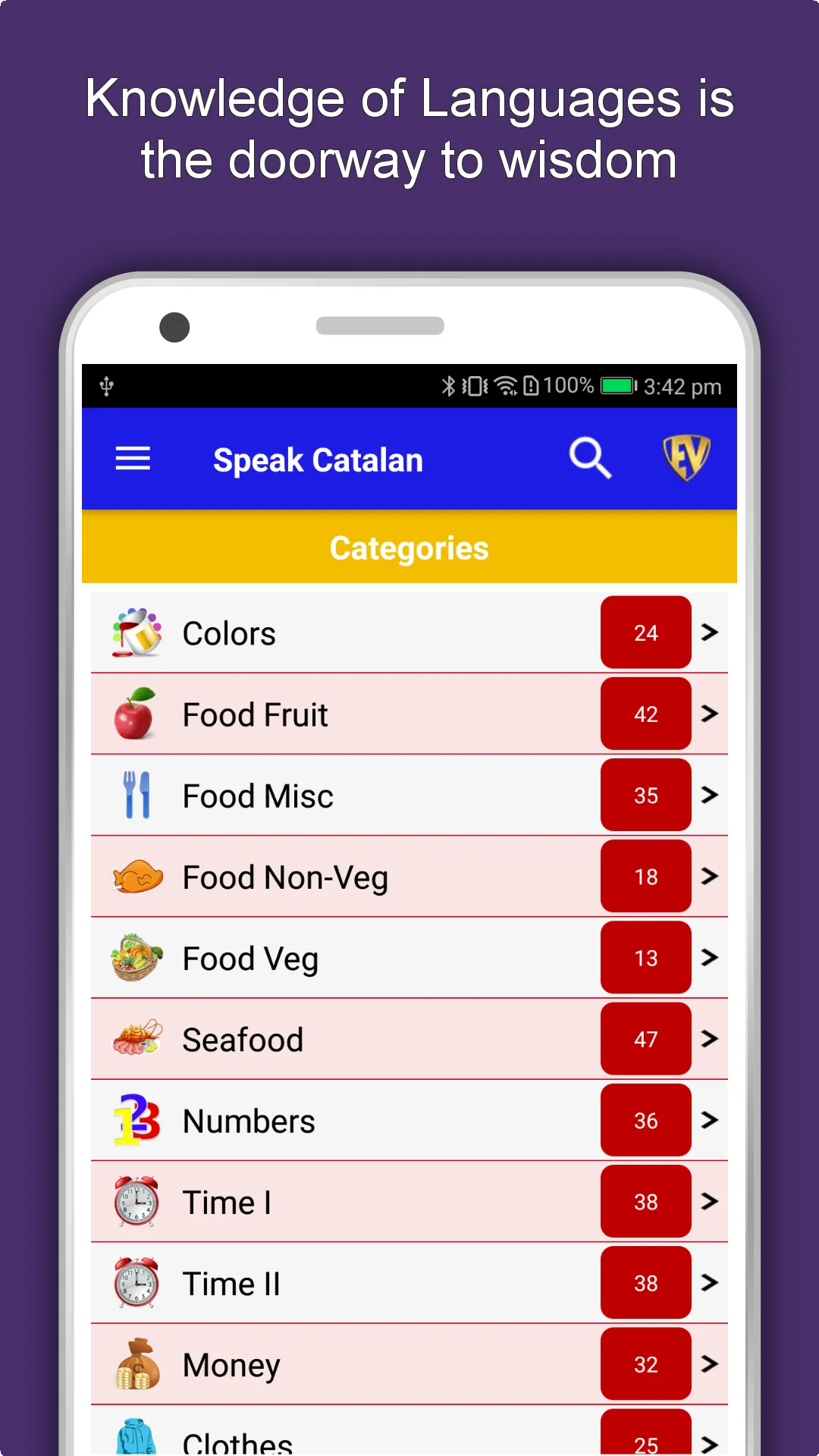 Learn Catalan Language Offline | Indus Appstore | Screenshot