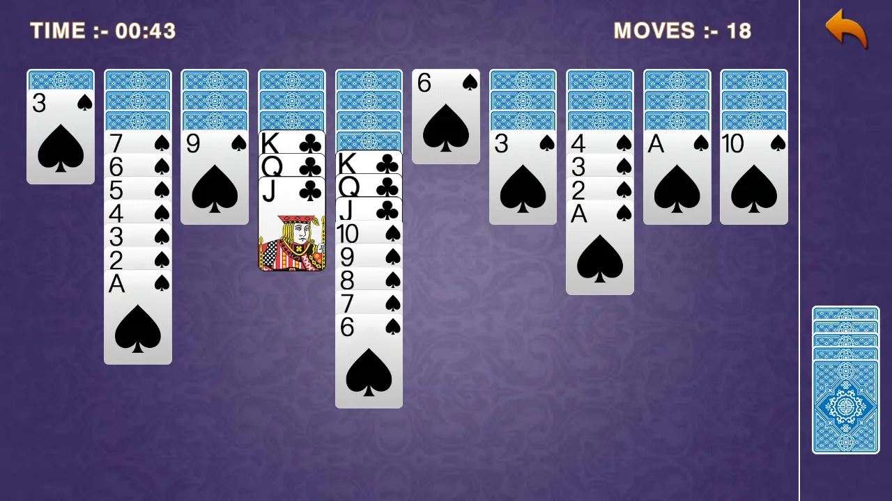 Classic Spider Solitaire Game | Indus Appstore | Screenshot