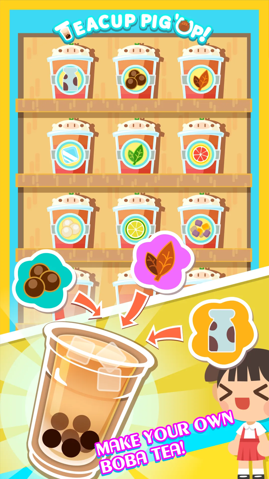 TeaCup Pig'Up: Bubble Tea Game | Indus Appstore | Screenshot