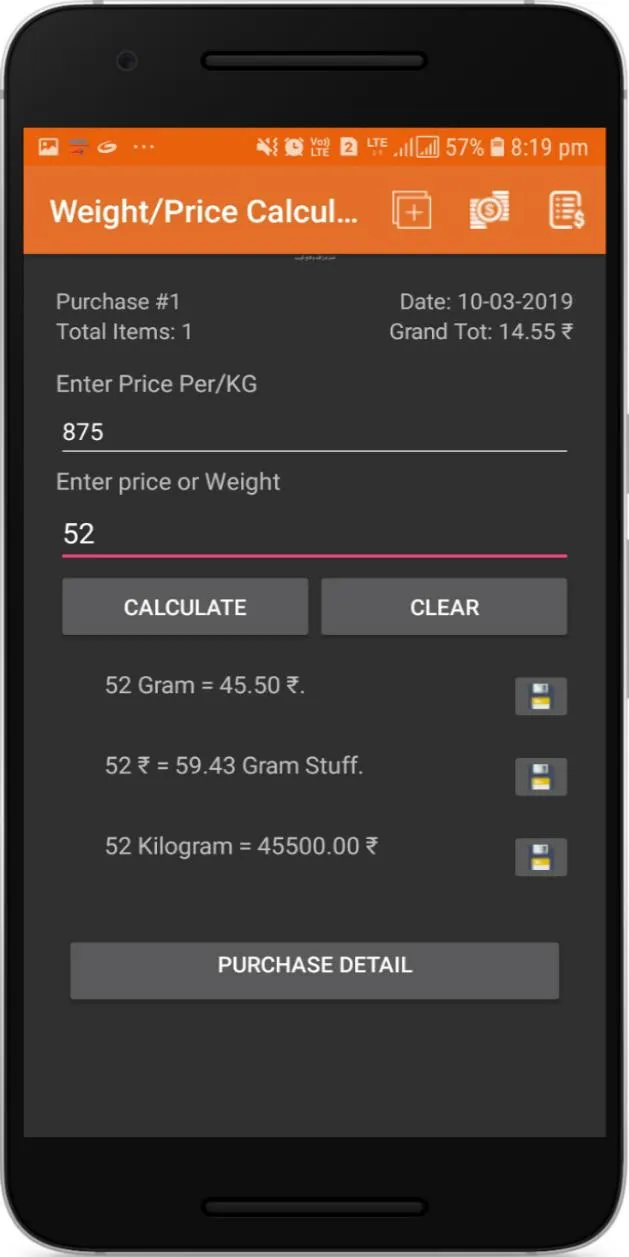 Weight Price Calculator | Indus Appstore | Screenshot