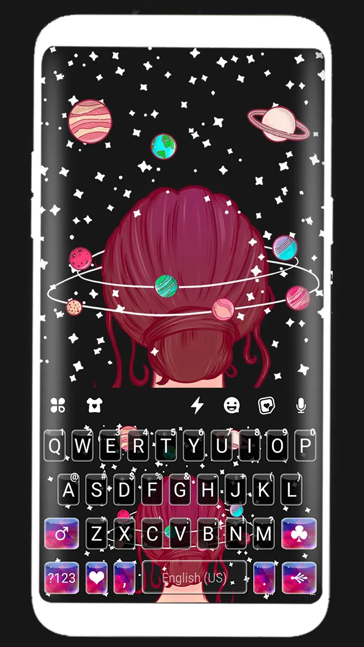 Girl In Universe Keyboard Back | Indus Appstore | Screenshot