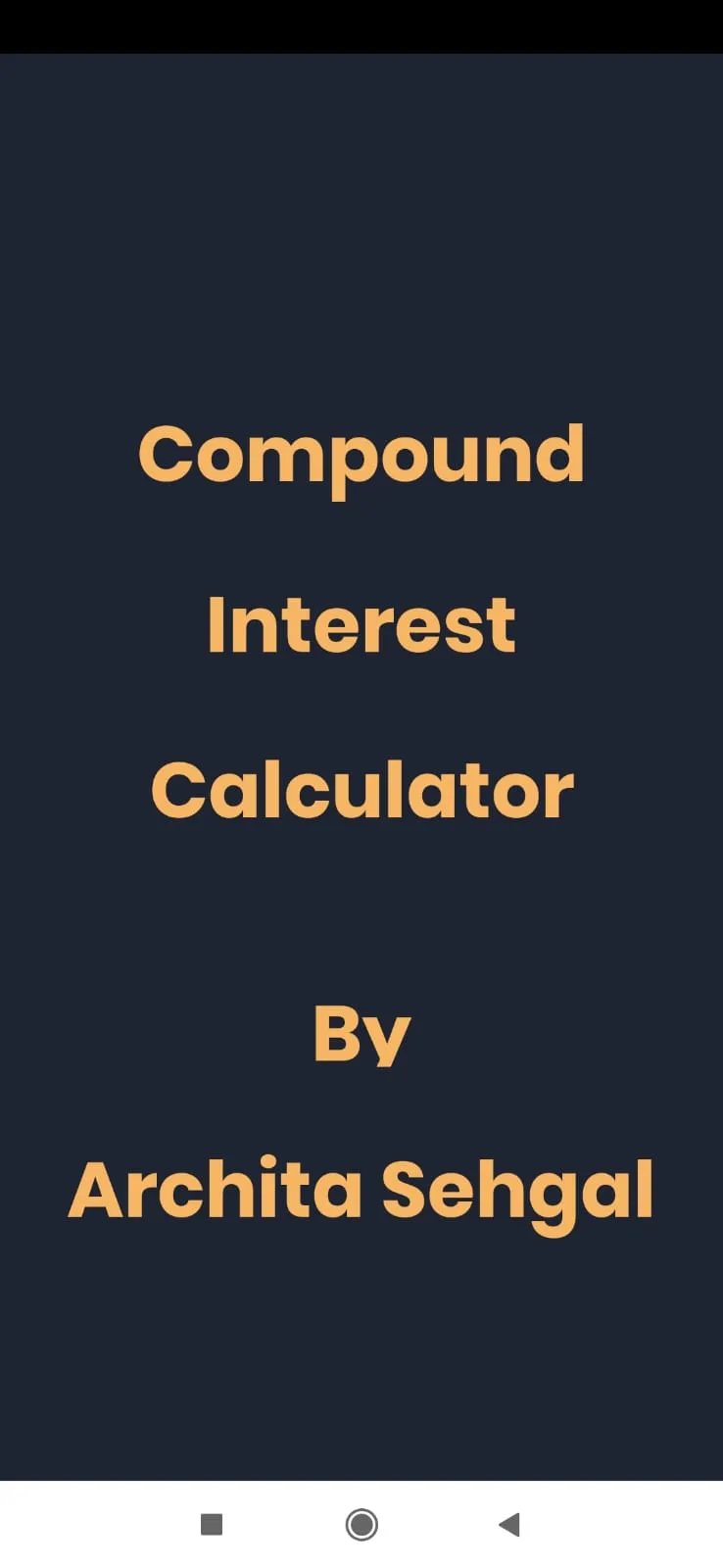 Compound Interest Calculator W | Indus Appstore | Screenshot