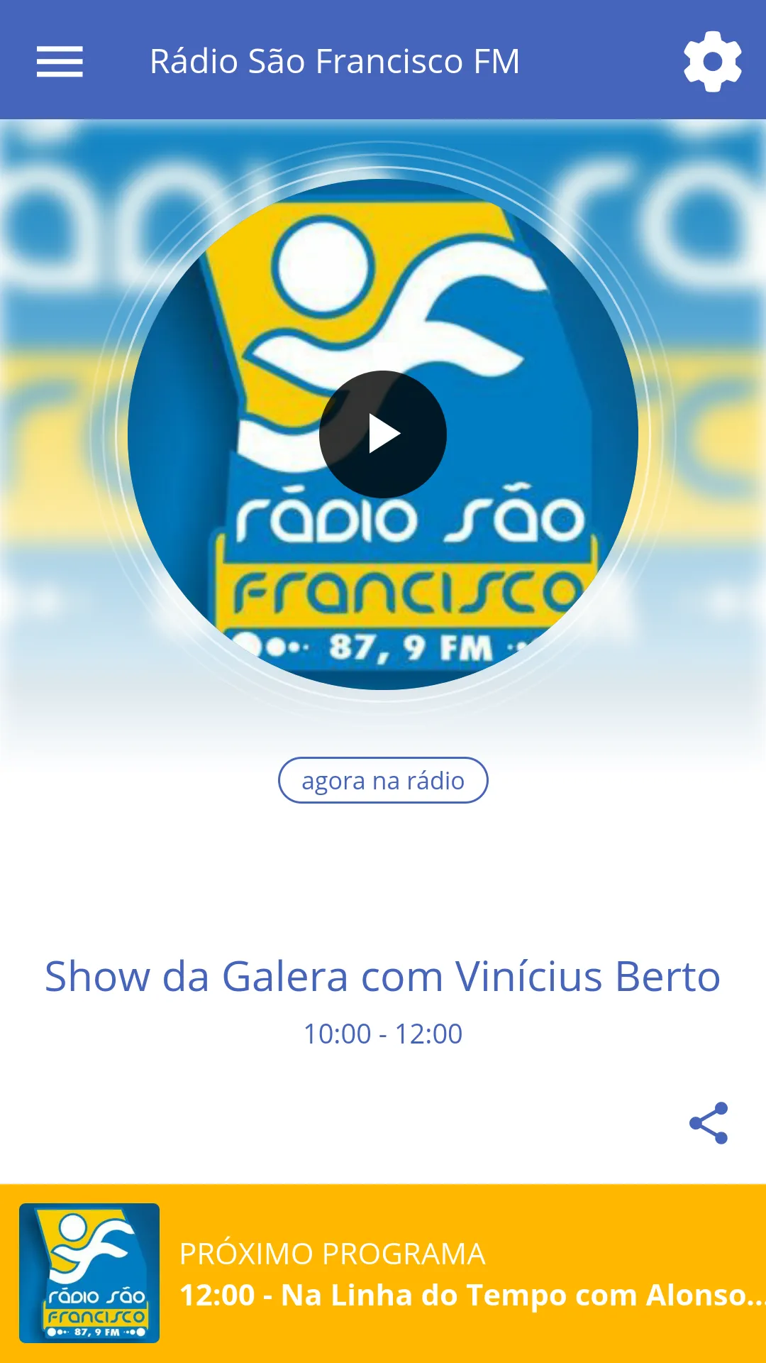 Rádio São Francisco FM | Indus Appstore | Screenshot