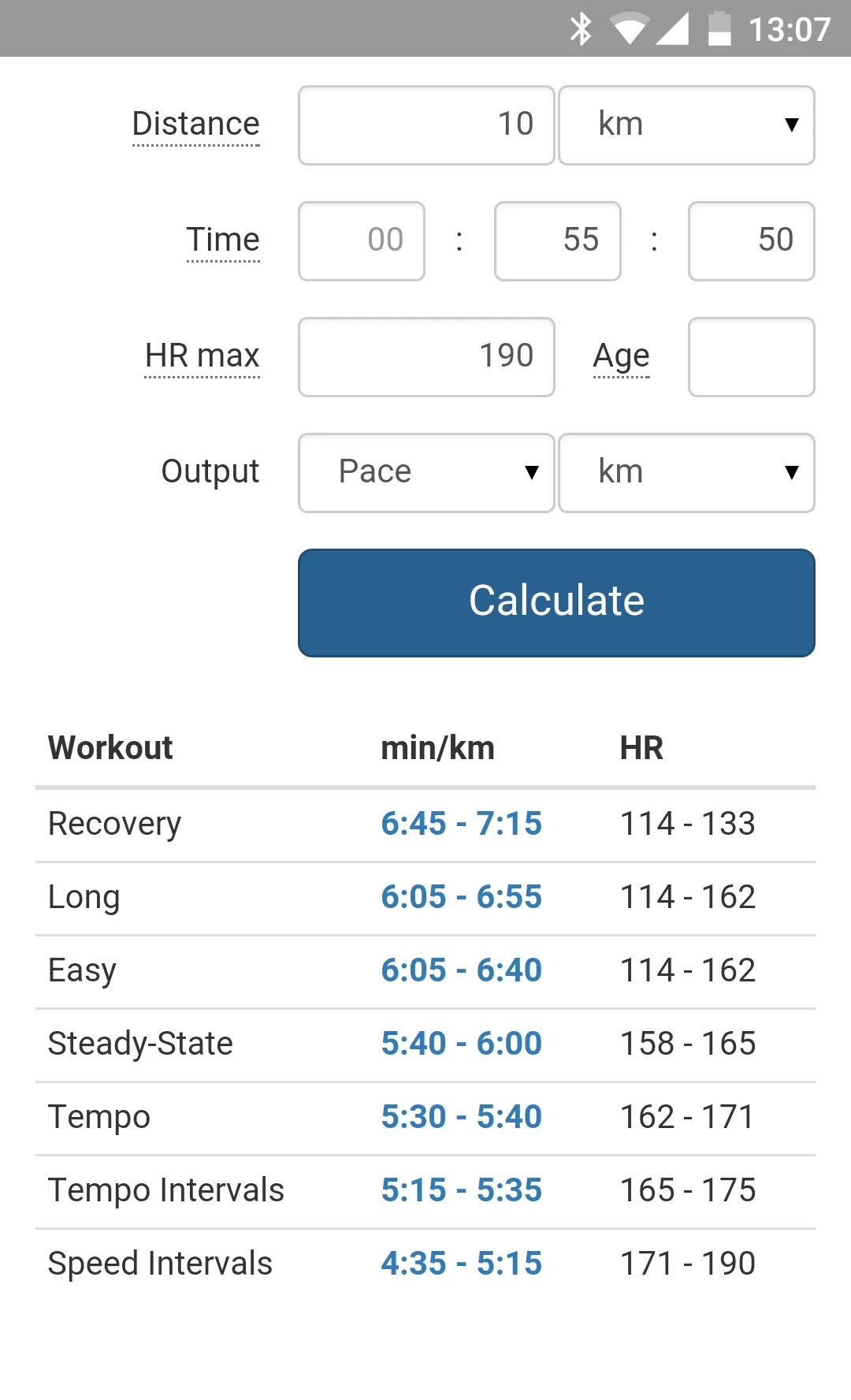 Pace Calculator for Runners | Indus Appstore | Screenshot