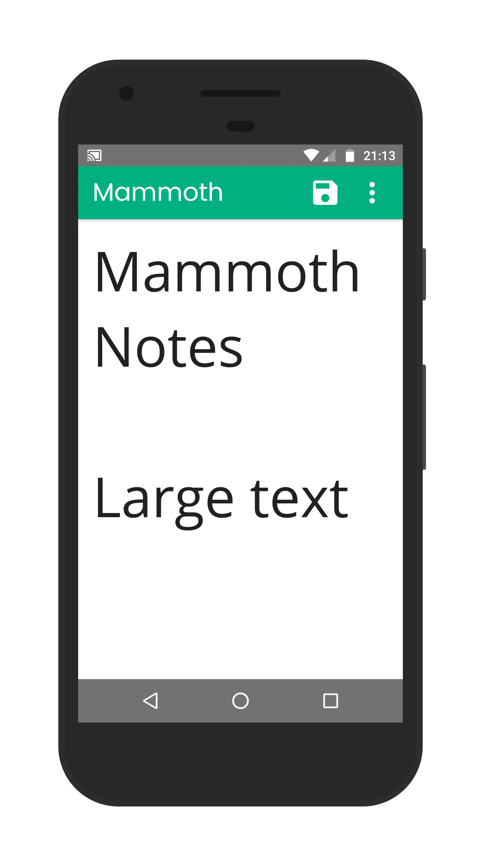 Mammoth Notepad - Large Text | Indus Appstore | Screenshot