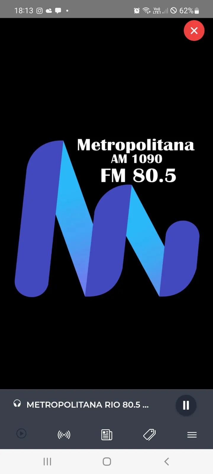 METROPOLITANA RIO 80.5 FM | Indus Appstore | Screenshot