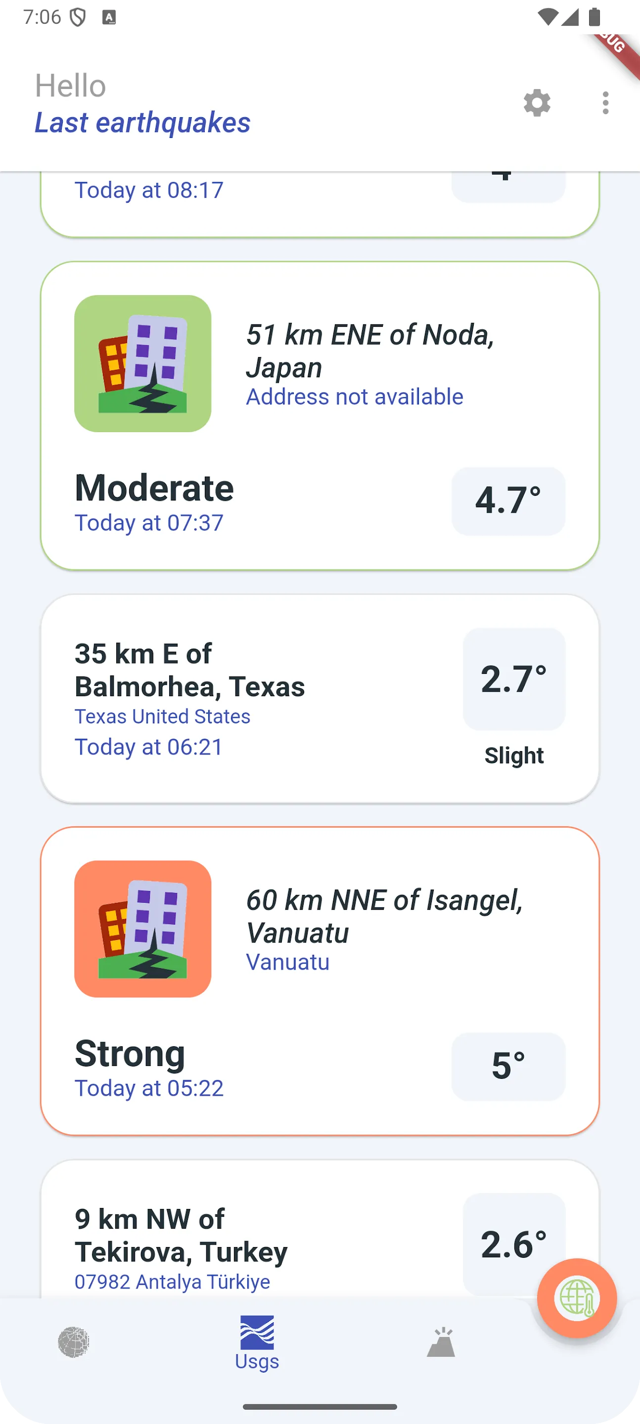 Magnitudo earthquakes-Volcano | Indus Appstore | Screenshot