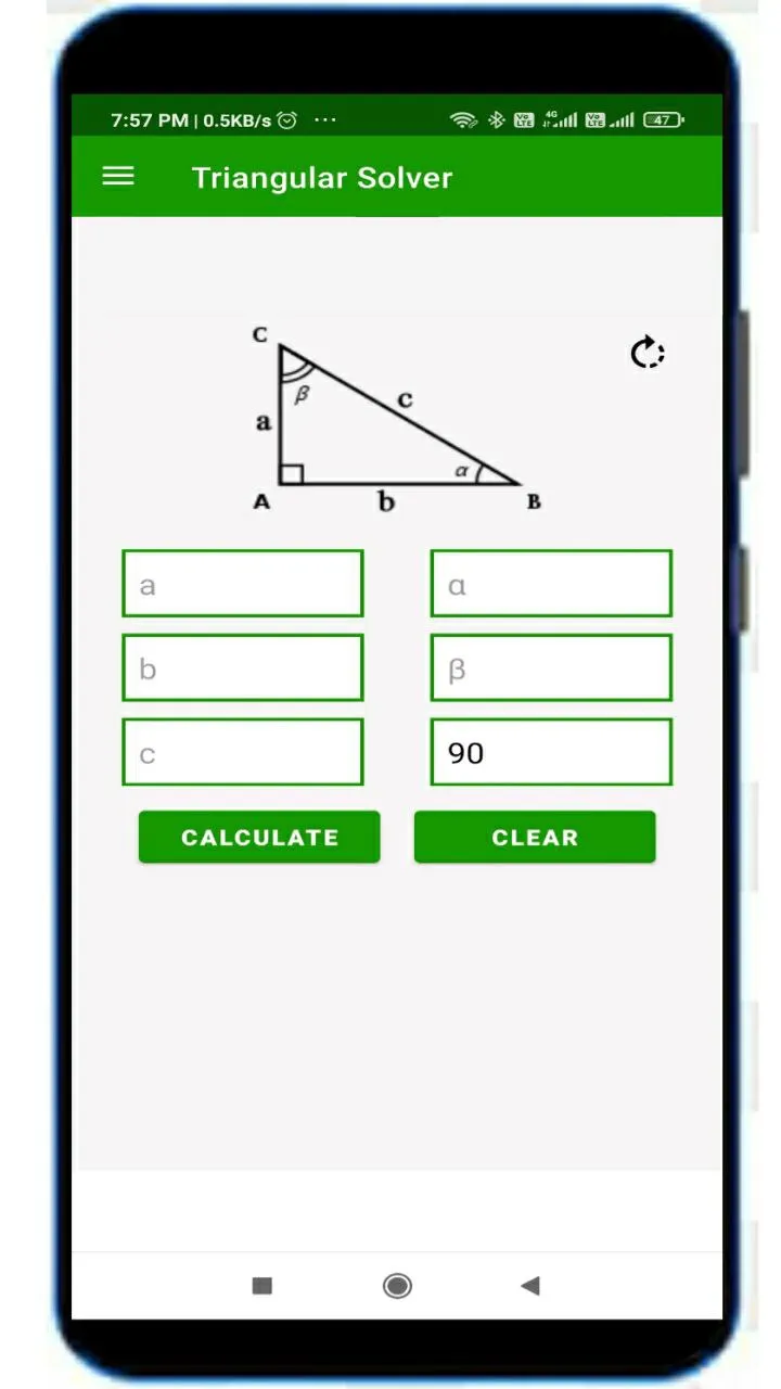 Triangle Solver | Indus Appstore | Screenshot