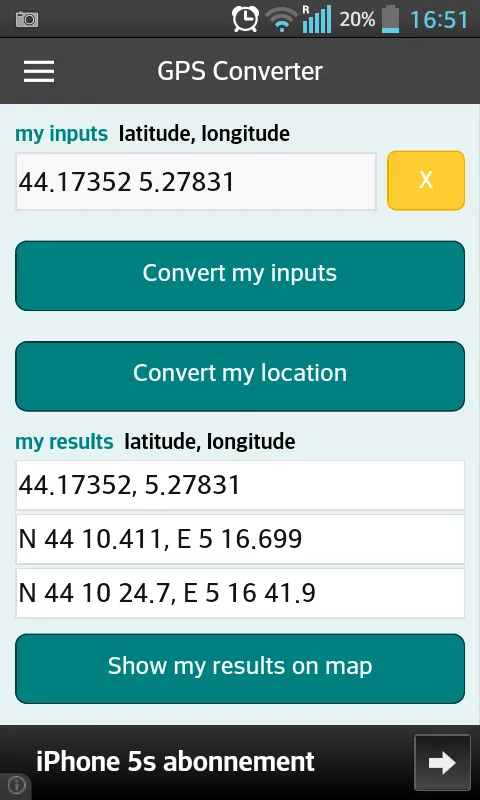 GPS coordinates converter | Indus Appstore | Screenshot