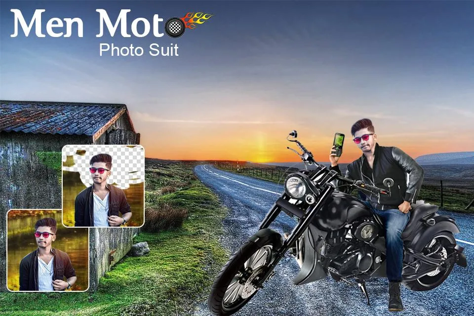 Men Moto Photo Suit | Indus Appstore | Screenshot